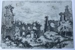 Hieronymus Cock (ca. 1510-1570) - [antique print, etching] RVINARVM PALATII MAIORIS, CVM, CONTIGVO SEPTIZONIO PROSPECTVS Z. [Ruins on the Palatine, with the Septzonium] 1550, 1 p.