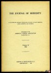AA - The Journal of Heredity. An Illustrated Monthly Publication Devoted to Plant Breeding, Animal Breeding, and Eugenics. Volume 37, 1946 in reprint