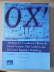 Marcel, Croon - Methods for correlational research: Factor analysis, path analysis, and structural equation modeling