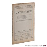 Pringsheim, Alfred. - Antiquariatskatalog Nr. 689: Mathematik. Enthaltend die besonders an seltenen mathematischen Büchern des 15. bis 18. Jahrhunderts reichhaltige Bibliothek des Geh. Rats Prof. Dr. A. Pringsheim-München.