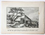 Visscher, Claes Jansz (1586/87-1652) after Bloemaert, Abraham (1566-1651) after Bolswert, Boëtius Adamsz. (ca. 1580-1633) - [Orginal etching/ets] Landscape with a barn/Landschap met boerderij.
