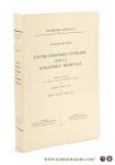 Pelzer, Auguste. - Études d'Histoire Littéraire sur la Scolastique Médiévale. Recueil d'articles mis a jour a l'aide des notes de l'auteur par Adrien Pattin, O.M.I. et Emile van de Vyver, O.S.B.