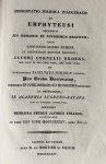 Tollens, Jacobus Cornelius, uit Rotterdam - Dissertatio juridica inauguralis de emphyteusi secundum jus romanum et novissimum belgicum [...] Leiden D. du Mortier en Zoon 1834
