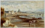 Monogrammist J.W.B., after Antoine Désiré Héroult (1802-1853) - Antique drawing I View of a beach, 1876, 1 p.