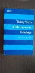 Onbekend - Thirty years of management briefings  1958 to 1988