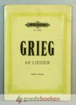 Grieg, Edvard - 60 Lieder --- Ausgewählte Lieder für eine Singstimme und Klavier. Tiefere Stimme. Nr. 3208b
