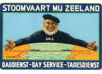  - Stoomvaart Mij Zeeland  Bagage Sticker - Dagdienst Hoek van Holland - Harwich 1967