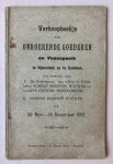 [VEILINGBOEKJE ONROEREND GOED] - [Veilingboekje betreffende onroerend goed Nijensleek, Overijssel] Verkoopboekje van Onroerende Goederen en Veenspecie te Nijensleek en Eesveen, Notarissen w. Huender en H. Kamp te Steenwijk, G. Hovens Gréve, Steenwijk 1897, 36 pp.
