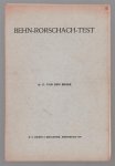 Pieter van den Broek - Behn-Rorschach-Test : Diagramme und Hilfstabellen für die Verrechnung von D und Dd, von F  und F- und der P- Deutungen. Normtabellen für den ganzen Test und für die einzelnen Tafeln.