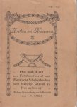 Faber, J. M. - Weten en kunnen No.3 Hoe maak ik zelf een Telefoontoestel met Electrische Schelverbinding voor Huiselijk Gebruik en Hoe werken zij ?