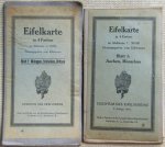 Eifelvereins - Eifelkarte in 4 Farbe Blatt 1 und 2