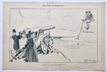 Braakensiek, Johan (1858-1940) - [Original lithograph/lithografie by Johan Braakensiek] Een politiek van dreigementen, 18 Juni 1899, 1 pp.
