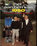 Han van Bree ..  en Peter Paul Massee .. Omslagontwerp Frans Duivis en de Lay-out van Meijster Desgin b.v. - Het Aanzien Van 1990 .. twaalf maanden wereldnieuws in beeld .. met oorlog om Gronings krakers bolwerk & en bewaren we wat we gooien met de Kapitalistische anarchist failliet