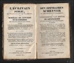 Eenen ouden onderwyzer, Un ancien instituteur - écrivain public, en Français et en Flamand/Den openbaeren schryver, in 't Fransch en in 't Vlaemsch. Eenen ouden onderwyzer, Un ancien instituteur - écrivain public, en Français et en Flamand/Den openbaeren schryver, in 't Fransch en in 't Vlaemsch.