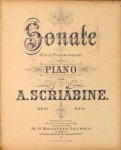 Skrjabin, A.: - [Op. 23] Sonate No. 3, en FA-dièse mineur pour piano. Op. 23