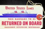 United States Lines - Luggage label s.s. America 1961