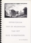 Woudenberg van, H.M. - Repertorium van de beleningen van het HUIS SCHERPENZEEL