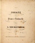 Beethoven, Ludwig van: - Sonate pour piano et violoncelle. Oeuv: 17