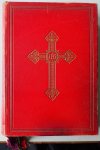  - Missale Romanum ex Decreto SS ConcilII Tridentini Restittutum S PII V Pont Max Jussu Editum Missale voor de kansel grote letters met leeslinten en lipjes zijkant op snee