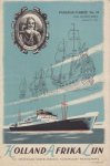 HOLLAND AFRIKA LIJN - Passage-tarief No. 19 Zuid- en Oost-Afrika (1952).
