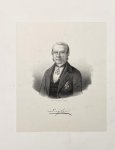 Langerveld, Hendrik naar Langerveld. - Lithography on chine collé 1863 | Portret Johannes Lambertus Antonius Luyben (1786-1859), Johan Hendrik Hoffmeister, 1843 - 1863