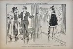 Braakensiek, Johan (1858-1940) - [Original lithograph/lithografie by Johan Braakensiek] De receptie van Dr. Leyds te Amsterdam, 23 Februari 1896, 1 pp.