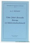 Hofmann, Jos. E. - Ueber Jakob Bernoullis Beiträge zur Infinitesimalmathematik.