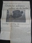  - Artikel uit de Telegraaf, getiteld Duitsche soldaten vallen uit de lucht