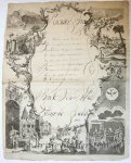  - [Pinksterwens / Pentecost Wish Card, 1779] Hillegond Bakker. Wish card for Pentecost, dated 1779, 1 p.