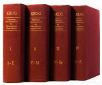 KRUG, WILHELM TRAUGOTT - Allgemeines Handwörterbuch der philosophischen Wissenschaften nebst ihrer Literatur und Geschichte. Faksimile-Neudruck der zweiten, verbesserten und vermehrten Auflage 1832 - 1838. 4 volumes.