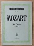 Mozart - MOZART - Te Deum - KV 141 - KLAVIER AUSZUG - nr. 6546
