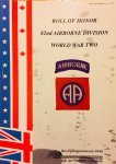 Thuring, G.   Van Den Bergh, F. e.a. - Roll Of Honor, 82nd Airborne Division World War Two (Historical Edition No. 4)