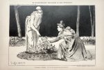 Braakensiek, Johan (1858-1940) - [Original lithograph/lithografie by Johan Braakensiek] De Amsterdamsche Universiteit en hare Professoren, 6 September 1896, 1 pp.