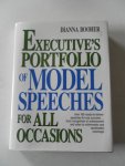 Booher, Dianna - Executive's portfolio of Model Speeches for all occasions Over 180 ready to deliver speeches for any occasion
