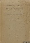 Star, P. van der - Descriptive Catalogue of the Simple Microscopes in the Rijksmuseum voor de Geschiedenis der Natuurwetenschappen (National Museum of the History of Science) at Leyden.