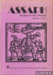 Rozik, Eli - Assaph. Studies in Theatre. Section C, No. 7: Includes a special section on Theatre and Psychoanalysis