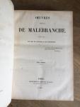 MALEBRANCHE - Oeuvres de Malebranche. Publié par MM. de Genoude et de Lourdoueix.