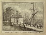 J. Bulthuis, K.F. Bendorp - Antieke prent Zuid-Holland: Oude Westerhoofd-Poort (Westerhoofdpoort) te Rotterdam.
