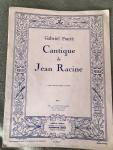FAURE, Gabriel - Cantique de Jean Racine, opus 11 (1865) vocal score for SATB chorus, orgue ou piano ou orchestre