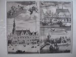 Zierikzee. - Het Raadhuys tot Ziericzee. Bree-brugge en Gasthuyskerk. Blokhuys en Duvelandsche poort.