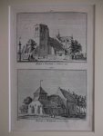Doorne. - Kerk te Doorne in Peelland, 1738/ Kapel te Vlierden by Doorne, 1738.