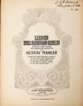 Mahler, Gustav: - Lieder eines fahrenden Gesellen für eine tiefe Stimme mit Orchester-Begleitung. Ausgabe mit Klavier-Begleitung komplett