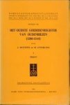 BUNTINX, J. / GYSSELING, M - Het oudste goederenregister van Oudenbiezen (1280 - 1344) I. tekst