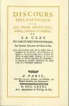 Chevalier, Sabine Stuart de - Discours philosophique sur les trois principes, animal, végétal et minéral. Ou la clef du sanctuaire Philosophique