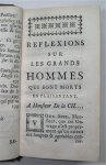 Boureau-Deslandes (M.D***), André-François - Reflexions sur les Grands Hommes qui sont morts en plaisantant avec des poësies diverses