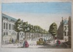  - [Handcolored Opticaprent/Optical view The Hague/Den Haag] Vue perspective du Chateau du Prince Gracht a la Haye. Published ca. 1770.