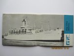 P & O  Orient Lines - t.s. "Oronsay"  (1951-1975) -  Folding Tourist Class Deck Plan issued December 1966