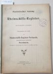 Rheinschiffs-Register-Verband (Hrsg.): - Statistischer Auszug aus dem Rheinschiffs-Register : 18. Ausgabe :