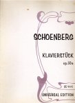 Schoenberg, - Klavierstuck opus 33a