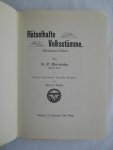 Blavatsky, Helena Petrowna - Rätselhafte Volksstämme - (Mysterious Tribes)